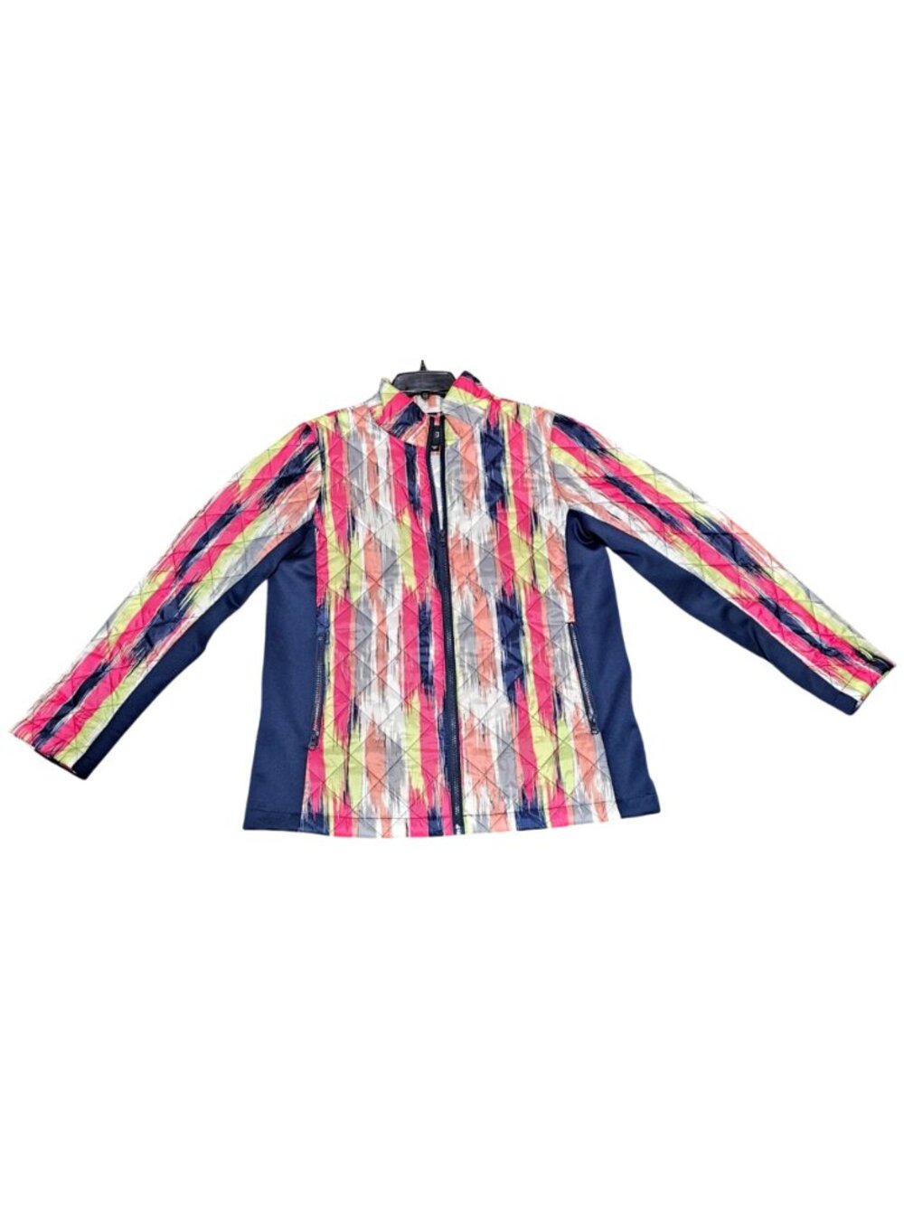 Nuage Womens Quilted Full-Zip Jacket Multicolor Striped Pattern Size S Polyester - Picture 4 of 9